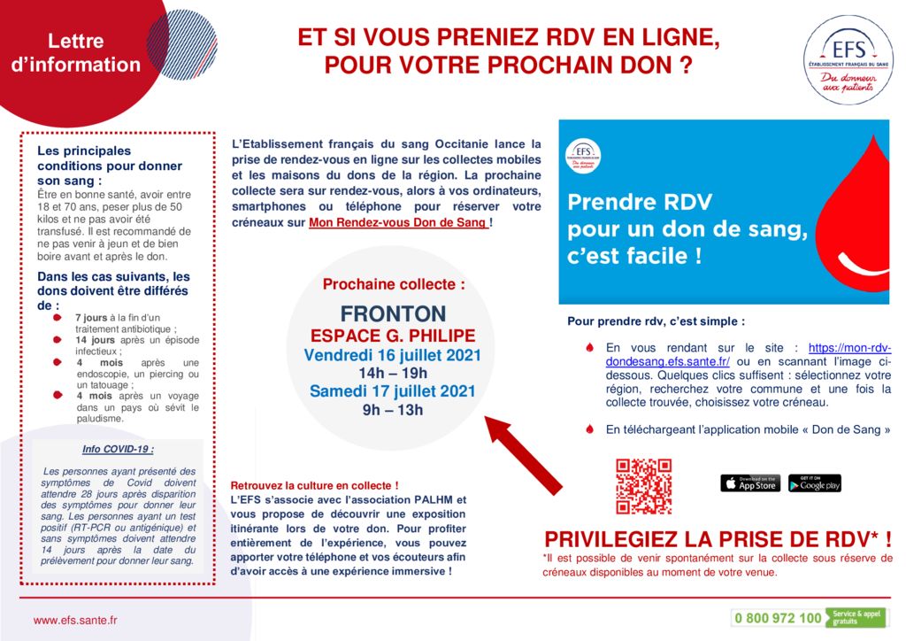 Newsletter prise de rdv FRONTON_EXPO