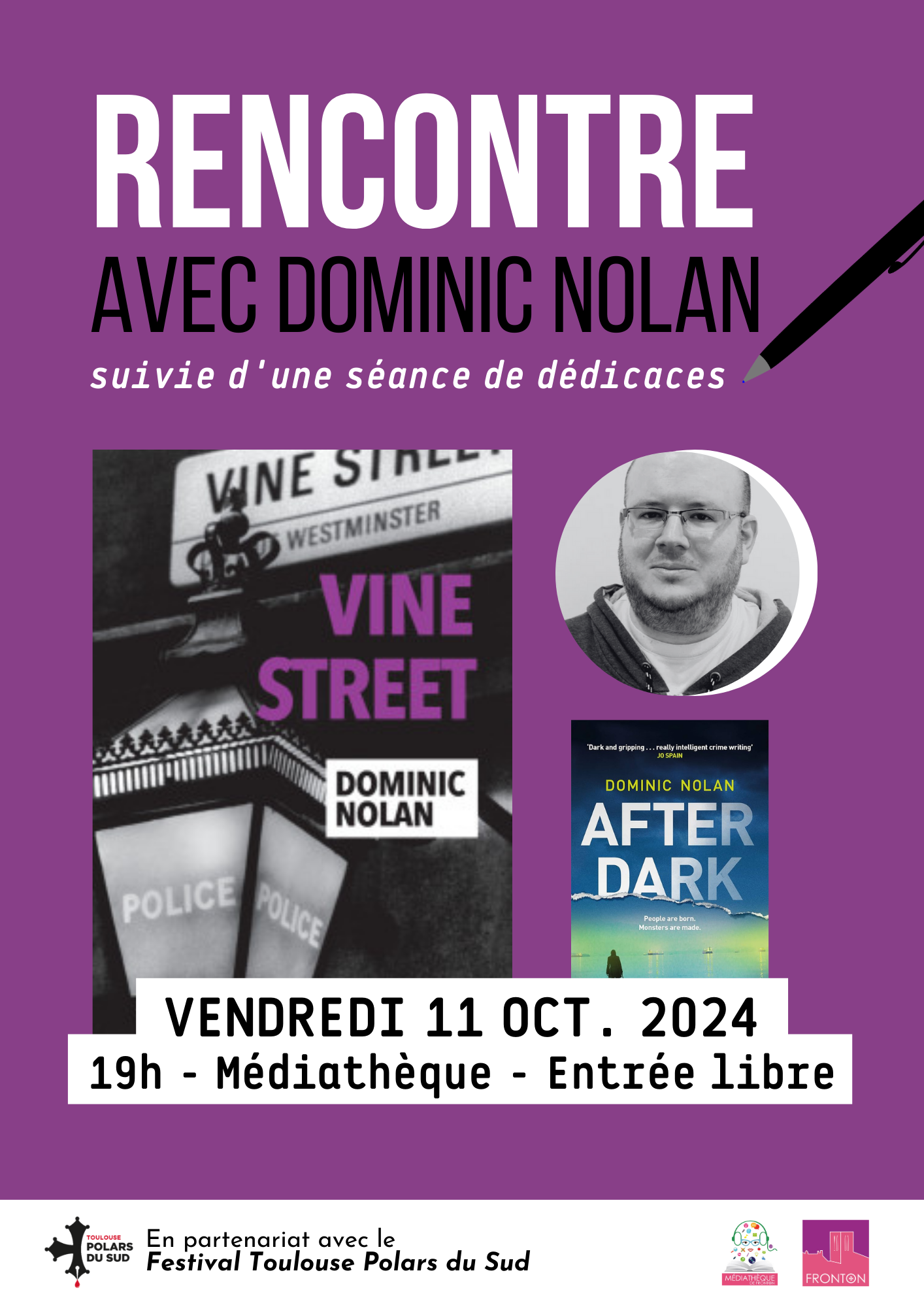 Rencontre avec Dominic Nolan / Festival Toulouse Polars du Sud